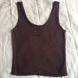 Soft and sexy ribbed tank top. Purple and white